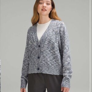 Lululemon Boxy Cotton-Blend Cardigan‎ size Large
